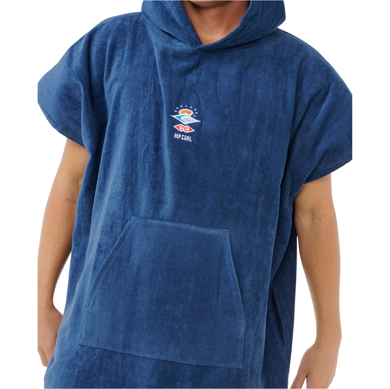 2026 Rip Curl Hombres Toalla Con Capucha Y Logotipo 00GMTO - Navy